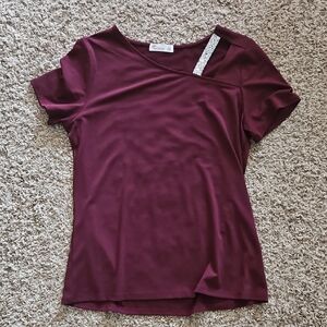 89th & Madison Burgundy Short Sleeve Tee